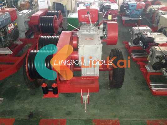 JJCS 50 moteur diesel double tambour treuil remorque équipement de câblage du conducteur