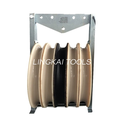 Conducteur en caoutchouc Stringing Blocks de roues du rouleau cinq de 660MM