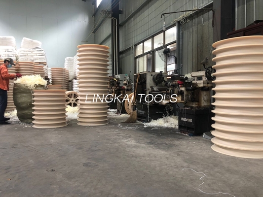roues de poulie de 508x100mm MC avec des incidences pour ficeler le bloc