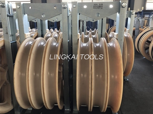 ligne de transmission en nylon de la poulie 80kN conducteur Stringing Blocks OD660mm