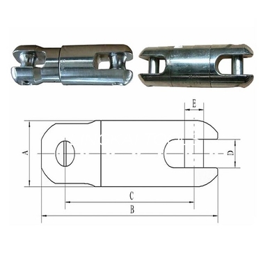 Connecteur de corde de fil d'acier de joint articulé pour le câble tirant ficelant des outils